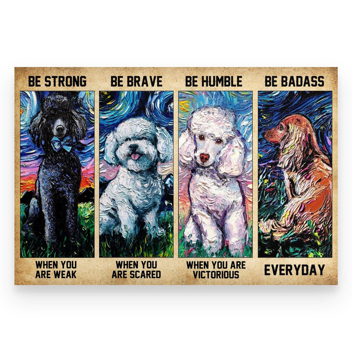 Poodle Poster hqt20 Dreamship 40x27in