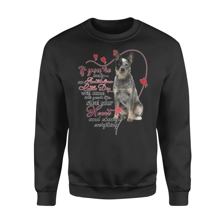 AUSTRALIAN CATTLE DOG Will Come Into Your Life Standard Crew Neck Sweatshirt DHL-VA2D11 Dreamship S Black