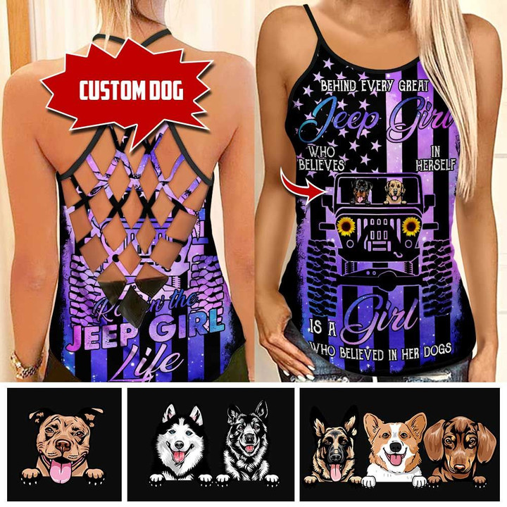 Personalized Dog Breed - Jeep Girl | Woman Cross Tank Top tdh | hqt-35tp002