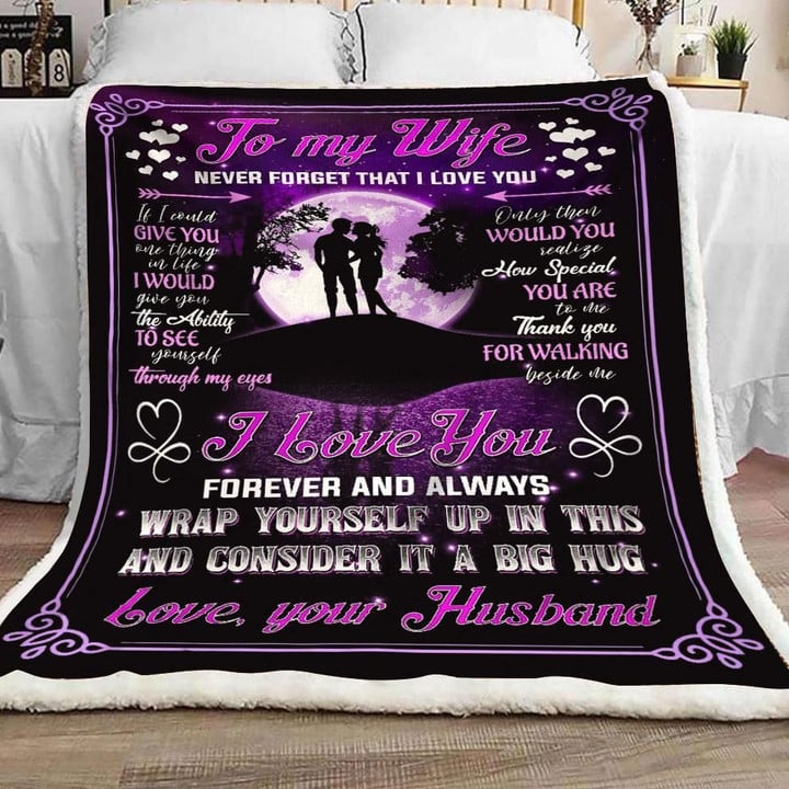 Gift To Your Wife Fleece Blanket tdh hqt-21dd003 Dreamship