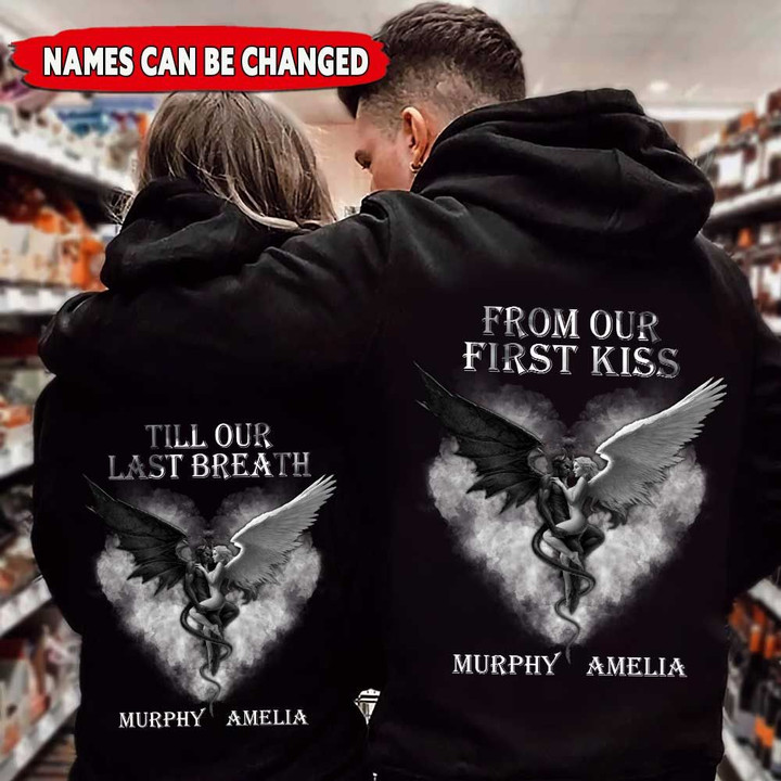 Personalized Till Our Last Breath Demon And Angel Custom Names Hoodie PHT Dreamship