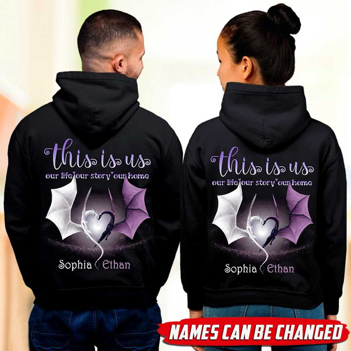 This is us our life, our story, our home Dragon Couple Hoodie HQD-16XT020 Dreamship