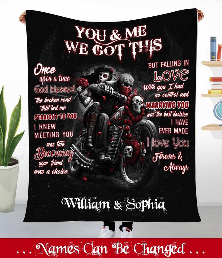 Personalized Fleece Blanket You And Me We Got This Human Custom Store