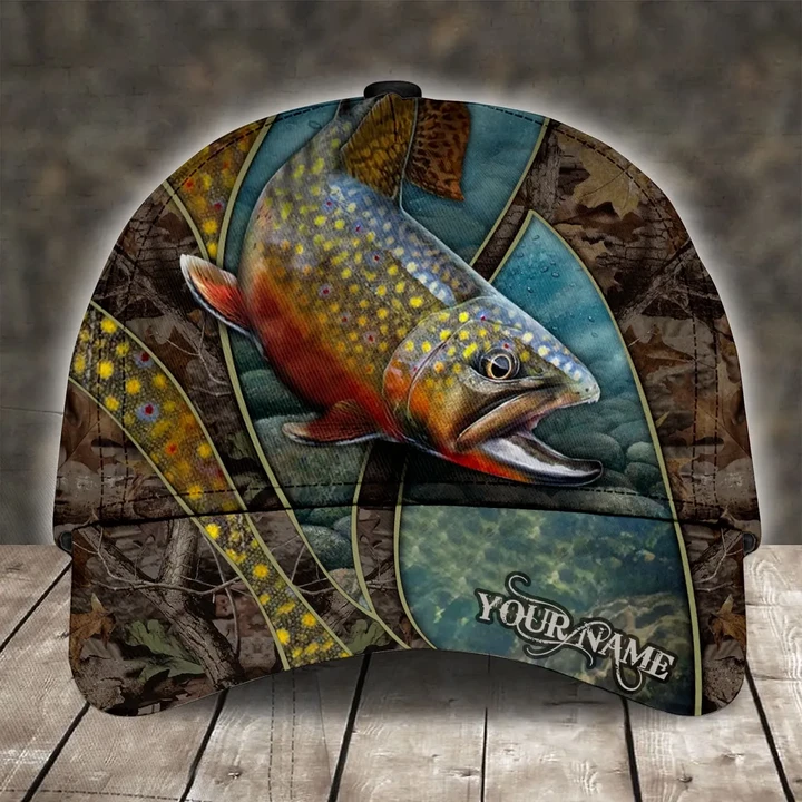 TROUT SCALE FISHING CAMO PERSONALIZED CAP