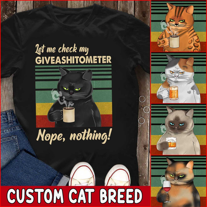 LET ME CHECK MY GIVEASHITOMETER NOPE, NOTHING GRUMPY CAT PERSONALIZED T-shirt NTP Dreamship
