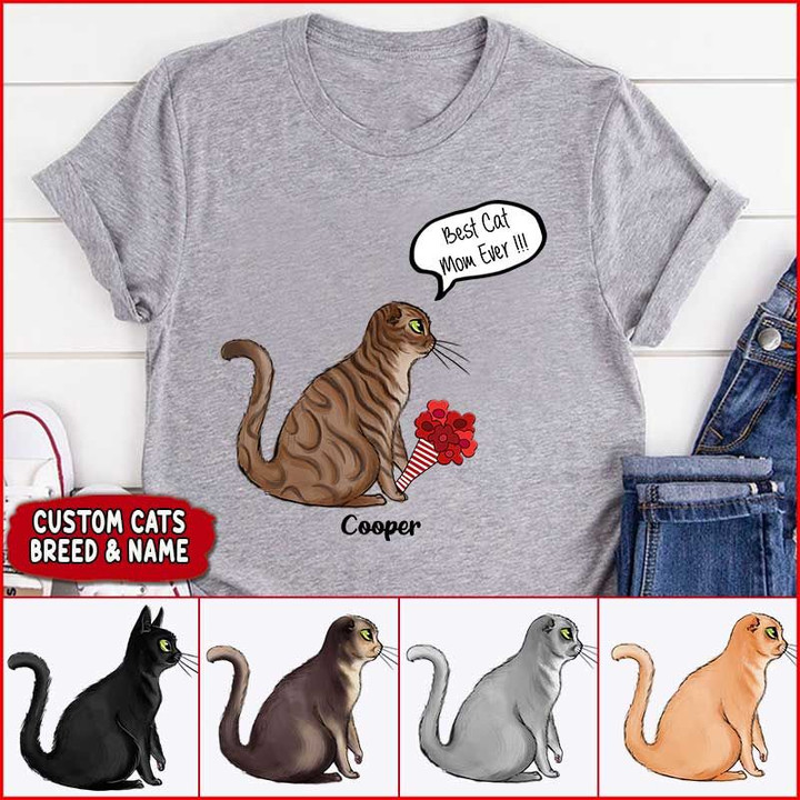 Personalized Cats Best Cat Mom Ever Standard T-shirt DHL-16VN010 Dreamship