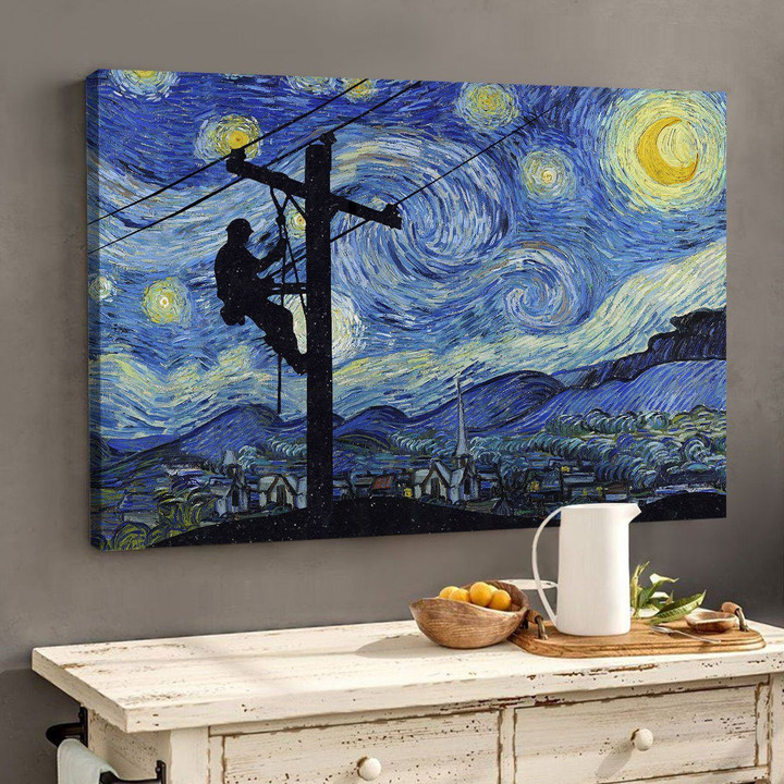 Starry Nights Vincent Canvas Electrician Canvas Dreamship