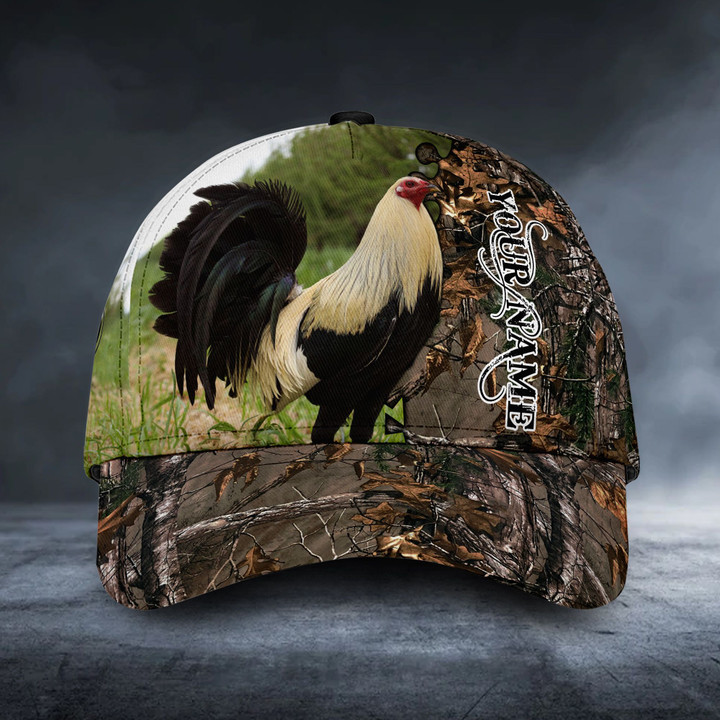 Customized text rooster printing classic cap