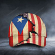 Puerto rico with american flag classic caps