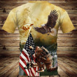 One nation under god us veteran full printing t-shirt