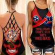 Tennessee Flag With Confederate Flag Skull Woman Cross Tank Top  tdh | hqt-35ct27