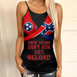 Tennessee Flag With Confederate Flag Skull Woman Cross Tank Top  tdh | hqt-35ct27