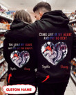 Personalized Come Live In My Heart Fox and Wolf Hoodie tdh | HQT-16TT009 Hoodies Dreamship
