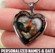 Rooster & Hen Heart necklace ntk-18nq039 Jewelry ShineOn Fulfillment