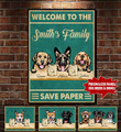 Personalized Save Paper Dog Canvas HQT-15TT003 Dreamship