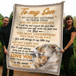 To My Son | Mom Love You More Than Anything In The World | Fleece Blanket 3D Printing Dreamship