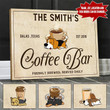 Personalized Coffee Bar Dog Sleep Canvas tdh | HQT-15TT010 Dreamship