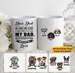 Personalized Dear Dad Thanks For Picking Up My Poop And Stuff Tumbler White Mug Dreamship