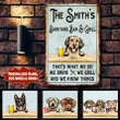 Personalized Custom Dogs Funny Bar And Grill Printed Metal Sign PHT-29TP024