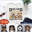 Dog Dad Drinking Team Peronalized Dogs T-shirt nla-16nq015