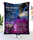 To My Daughter | Love, Your Mom | Wolf | Fleece Blanket 3D Printing Dreamship