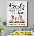Personalized Family A Little Bit Of Crazy Giraffe Canvas Dreamship