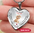 GOLDENDOODLE To my daughter Heart shape necklace Dreamship