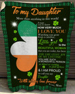 To My Daughter Patrick Day Fleece Blanket NVL-21DT015 Dreamship