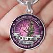 To My Wife Never Forget That I Love You Deer Necklace PHT Jewelry ShineOn Fulfillment Luxury Necklace (Silver)
