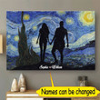 Personalized Starry Nights Couple Love Canvas Dreamship