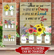 Personalized Family Flower Canvas Custom Names PHT Dreamship