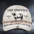 Custom Name, Address, Est Scottish Highland Cattle Classic Caps