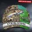Personalized Name Camo Walleye fishing Classic Caps