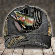 RAINBOW TROUT FISHING CAMO PERSONALIZED CAP