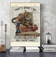 THAT'S WHAT I DO I READ BOOKS AND I KNOW THINGS CAT CANVAS NTP-15SH006 Dreamship