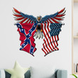 Confederate Flag Bald Eagle Cut Metal Sign tdh | hqt-49xt001