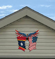 Mississippi Flag Eagle Cut Metal Sign hqt-49xt036