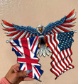 United Kingdom Flag Eagle Cut Metal Sign hqt-49xt041