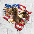 Eagle Flag Cut Metal Sign hp-49hl003