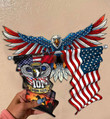 101st Airborne Division Eagle Flag Cut Metal Sign hp-49hl014