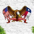 American By Birth Texan By Choice Eagle Flag Cut Metal Sign HTT03JUN21TT7