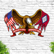 American By Birth Arkansan By Choice Eagle Flag Cut Metal Sign HTT03JUN21TT11
