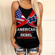 American By Birth Rebel By Choice Woman Cross Tank Top HTT14JUN21XT6
