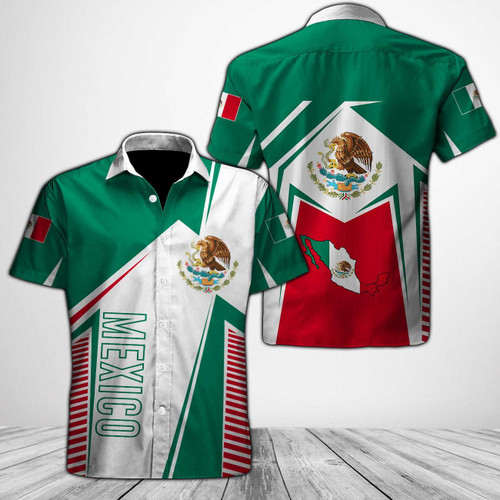 Mexico Button Shirt 3D Full Printing