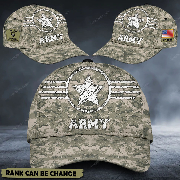 Personalized Rank U.S. Army Veteran Cap tdh | HQT-30TT025