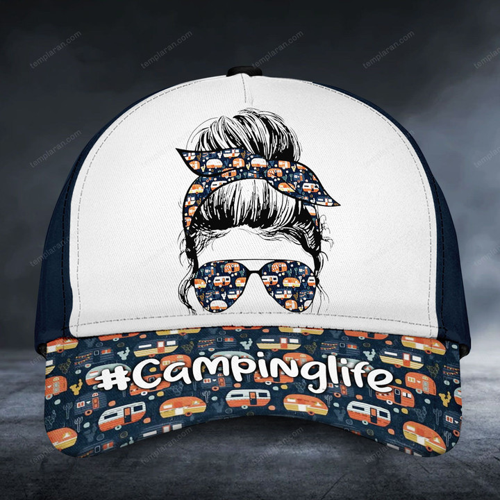 Camping life camping pattern caps