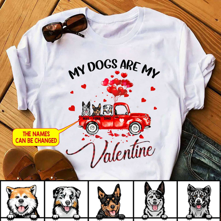 Personalized My Dog Is My Valentine T Shirt HP Dreamship