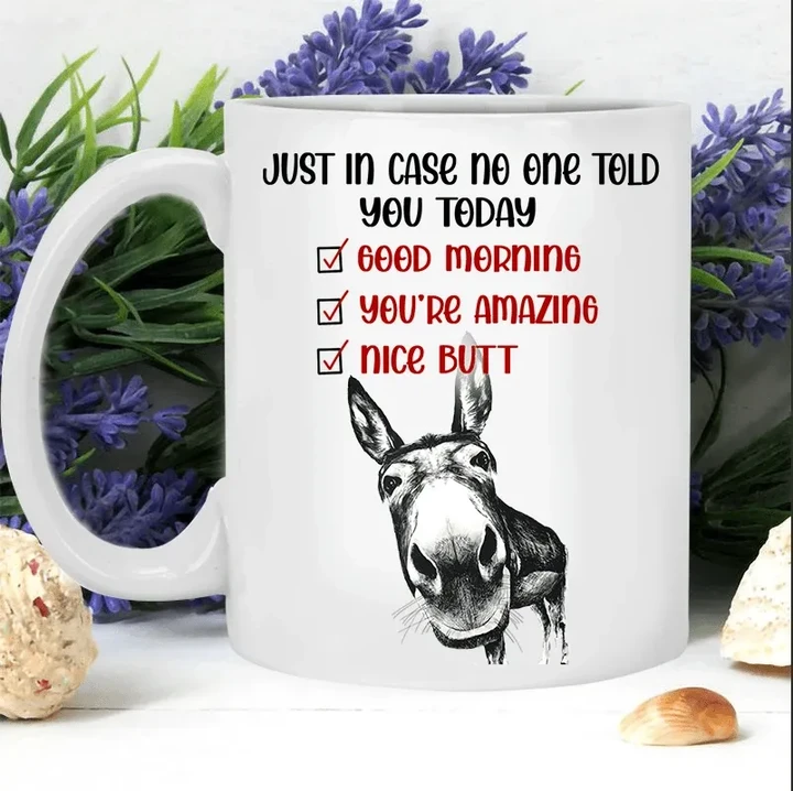 Just In Case No One Told You Today Donkey White Mug Dreamship