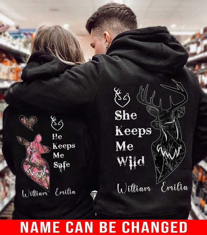 Personalized Till Our Last Breath Deer Couple Hoodie NVL-16DD15 Hoodies Dreamship