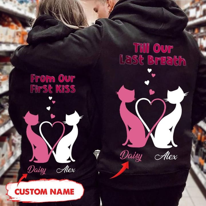 Personalized Till Our Last Breath Cat Hoodie hqt-479 Hoodies Dreamship